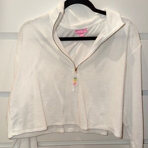 Stoney Clover Lane x Target White Terry Cloth Zip-Up Hoodie